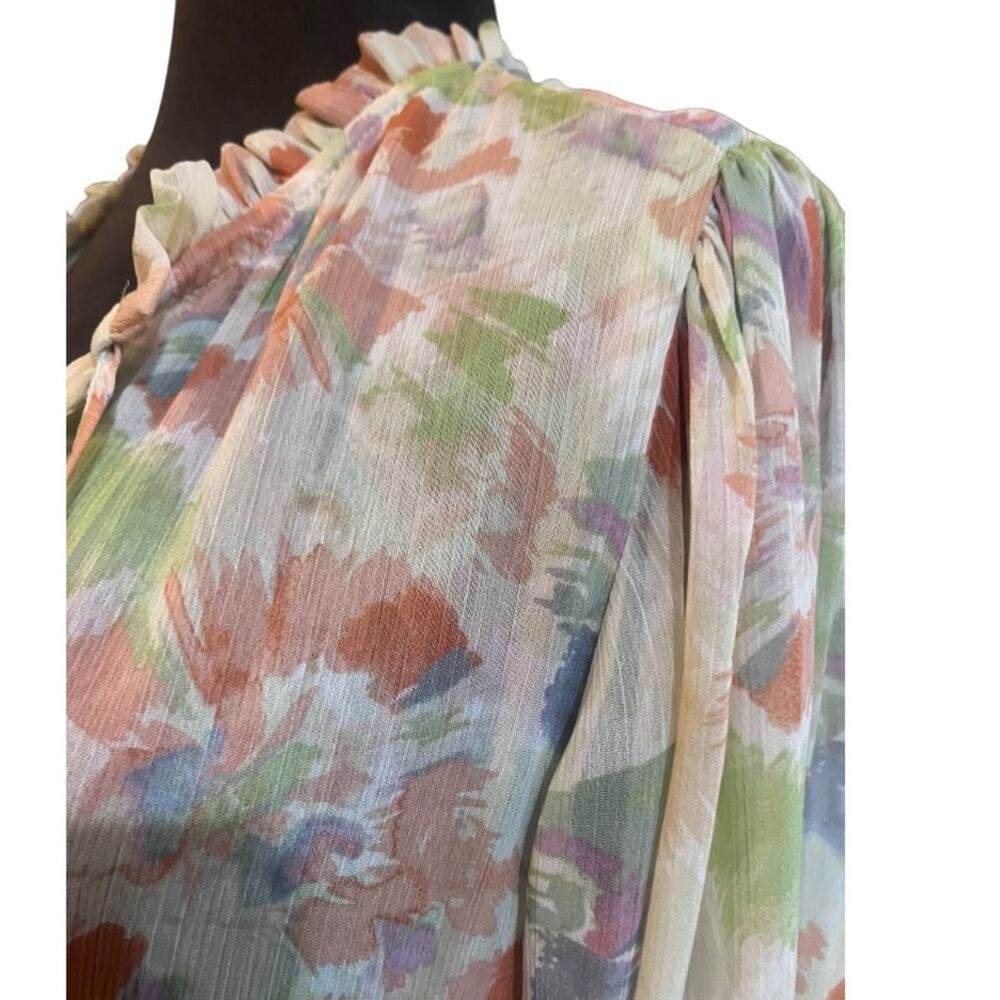 Misa LA Marcele Pastel Splash Chiffon Dress XS NWT Fairy Boho Easter Romantic - Picture 6 of 10